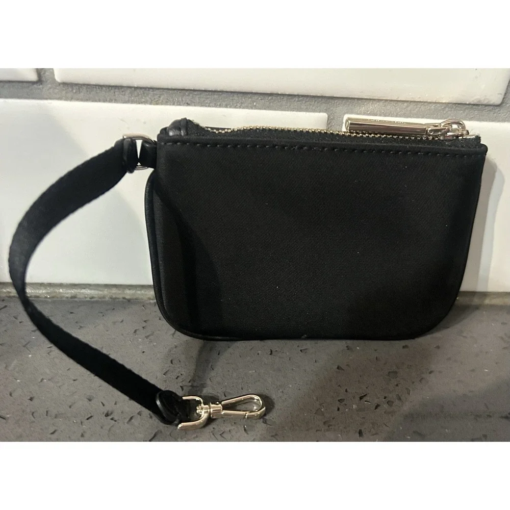 New Kate‎ Spade Black Coin Purse Wallet W/Clip Keys